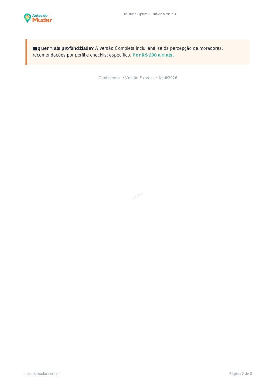 Score e indicadores do exemplo Express